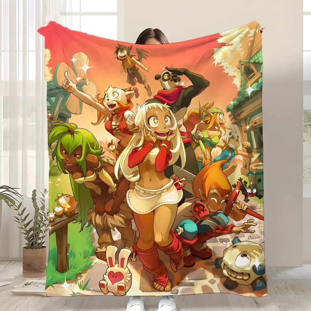 Game Dofus Throw Kid-Friendly Flannel Throw Blanket Soft Warm Anti-Static Washable All Season