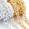 Polished Finish Aluminum Chain Silver/Gold Jewelry Chain Twisted Chain  for Jewelry DIY Making