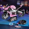 Educational Road Motorcycle M1000 RR Model 42130 Building Blocks Creative Technical MOC Assembly Bricks Pink Desktop Gift Idea