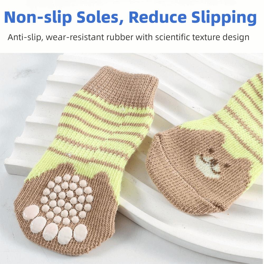 A Pair Non-Slip Dog Booties Cotton Pet Supplies New Pet Socks  Cold Weather