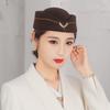 Women's Hat Ceremonial Guard Drum Team Performance Dance Hat Band Uniform Flight Attendant Beret