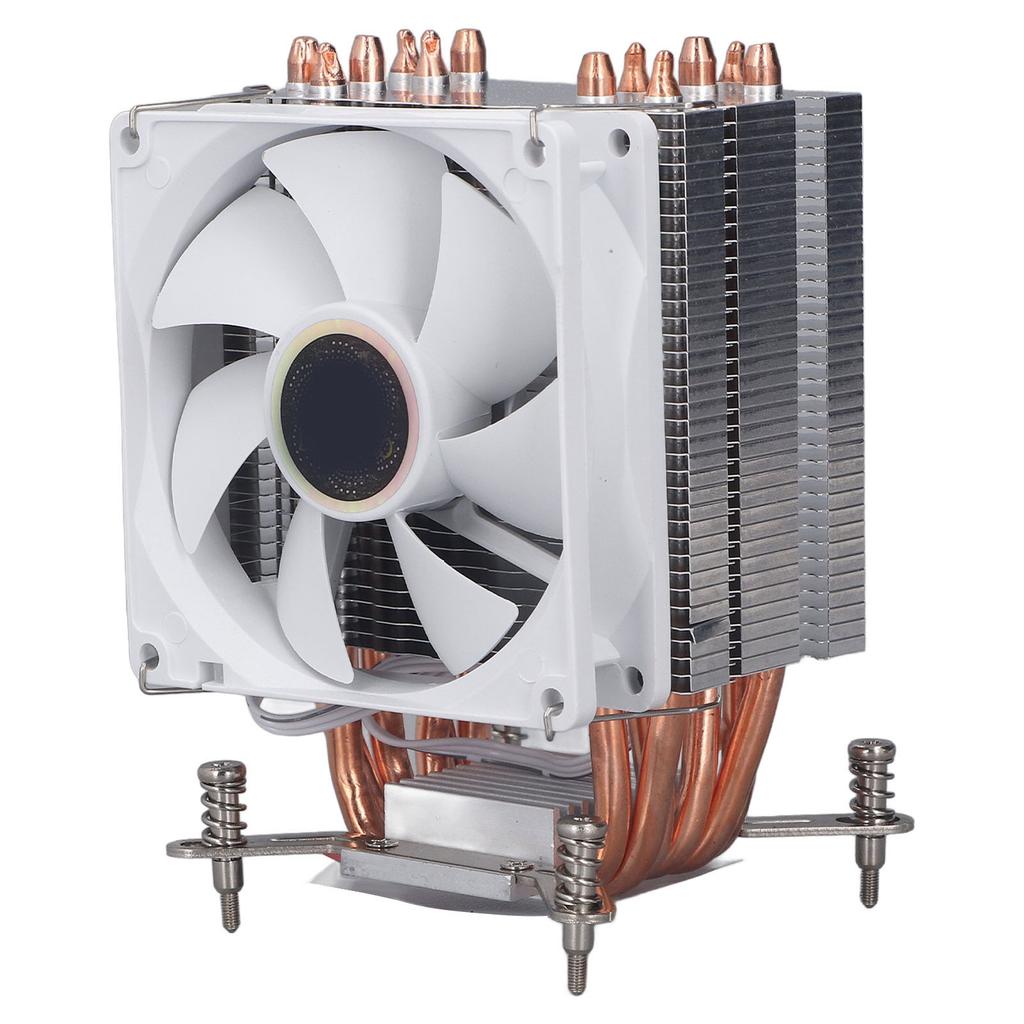 CPU Cooling Fan 3.54in 6 Heat Pipes 3pin 12VDC 2000RPM Hydraulic Bearing CPU Air Cooler with