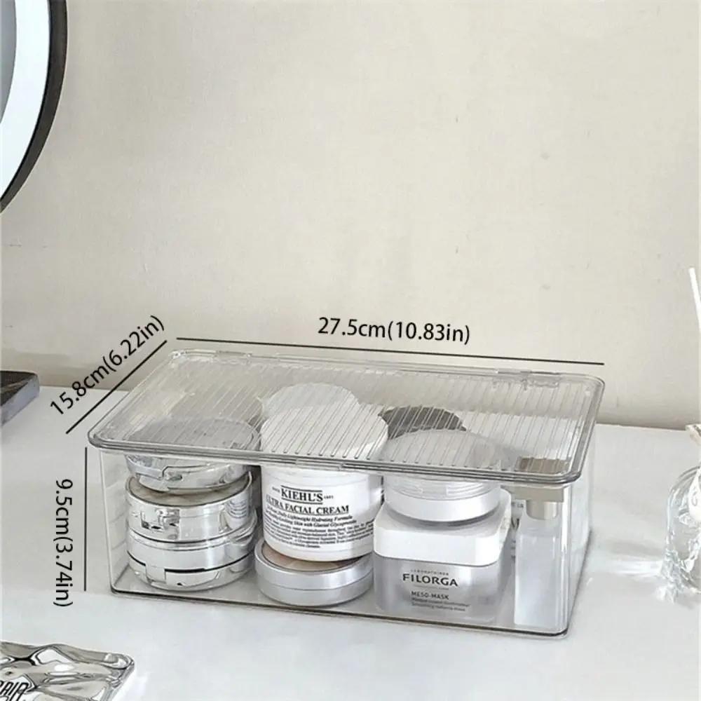Schreibtisch-Aufbewahrungsbox Transparentes PET Schreibtisch-Schreibwaren Handkonto-Aufbewahrungsbox Große Kapazität Schublade Kosmetik-Organizer