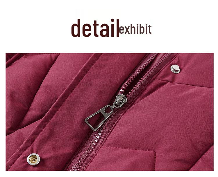 70-Year-Old Mom's New Style Hooded Winter Cotton Jacket: Thick, Warm, and Padded for Middle-Aged and Elderly Women