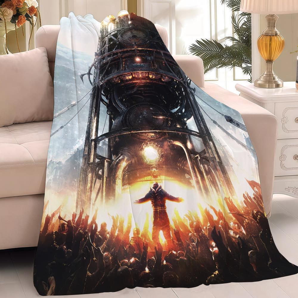 Game F-Frostpunk-k Blanket Warm And Soft Suitable For Bedroom Living Room Sofa Bed Office Travel Camping