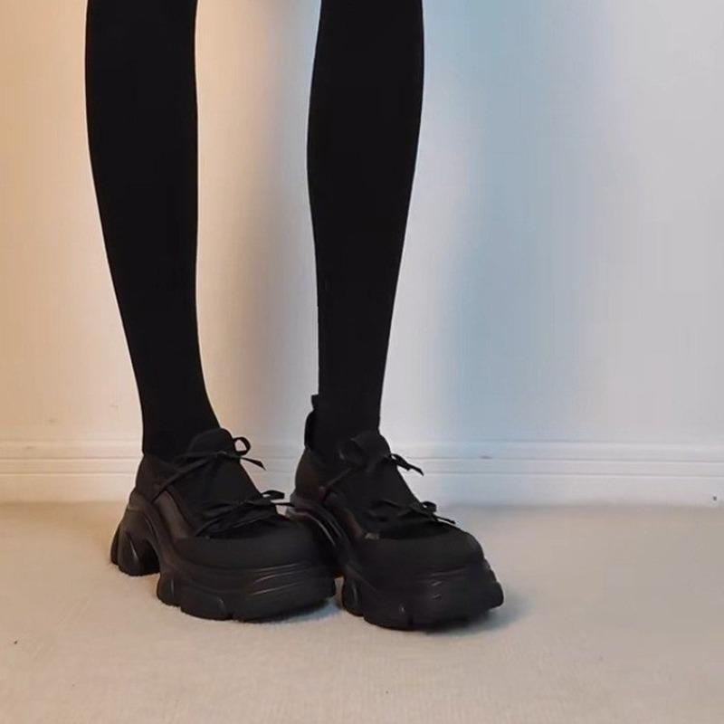 2025 Women's New Autumn and Winter Leather Round Toe and Calf High-heeled Zipper Thick Soled Elastic Short Boots