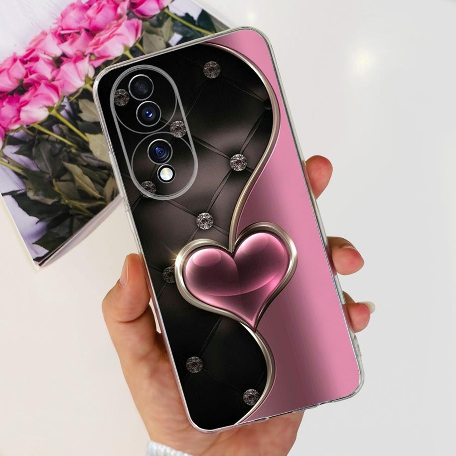For Honor 70 Lite Case RBN-NX1 Shockproof Cover Fashion Flower Clear Silicone Soft TPU Phone Case For Honor 70 Pro Honor70 Coque