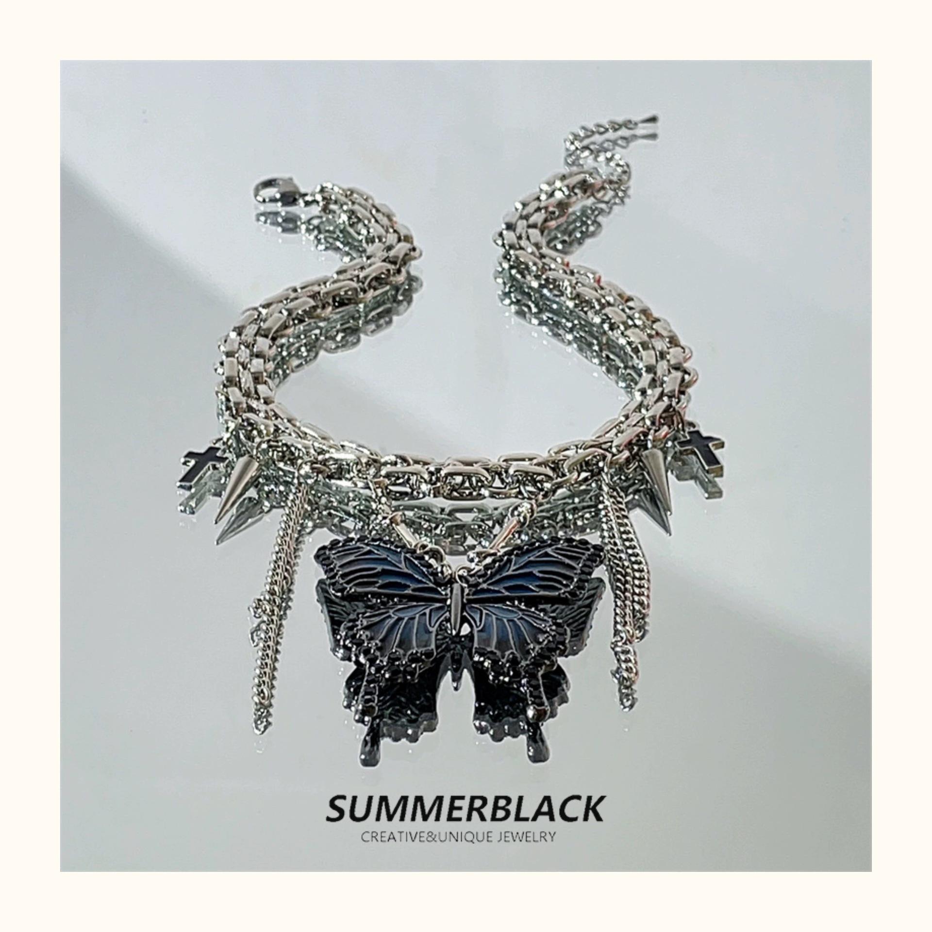 

Кольє на ключицю «Пурпуровий метелик» - Елегантний жіночий чокер з розкішним дизайном, видання 2025 року