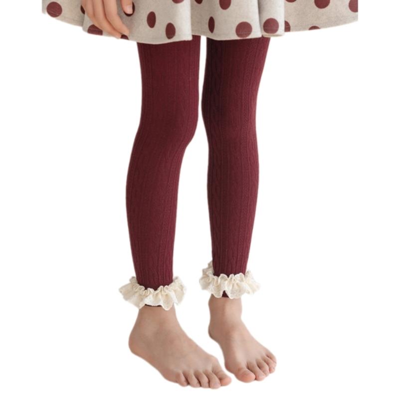 Spring Autumn Pants Girl Tights Little Girl Leggings Soft Tights Pantyhose Stretchy Stockings for Kid Child 6-60 Months M красный