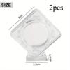 2pc Commemorative Coins Protection Box Acrylic Coin Display Boxes Transparent Box 40mm Bare Coins For Rotating Brackets Storage