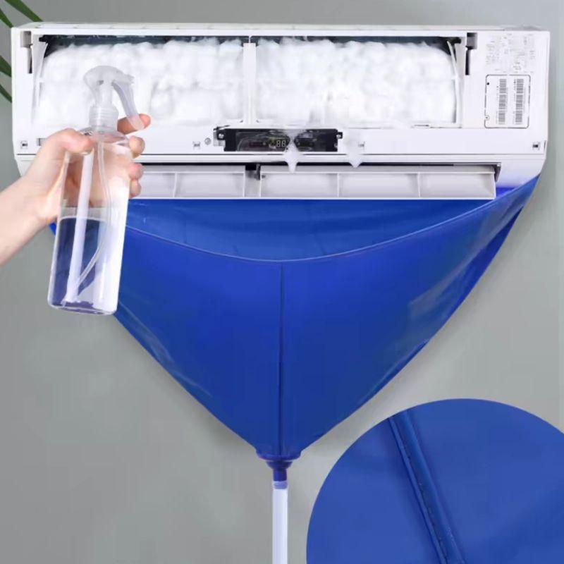 3pcs Reusable Air Conditioner Cleaning Set Cleaner Covers Water Reiving Bag Hang Air Conditioning Large Restore Cleanliness