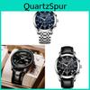 Waterproof Mens Quartz Watch With Luminous Dial And Calendar For Business And Sports Use