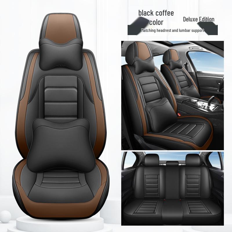All-Season Leather Car Seat Covers & Cushions with Full Coverage