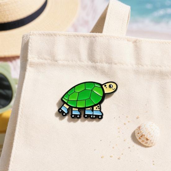 Sea Animal Brooch, Cute Marine Creature Brooch, Creative Metal Badge, Cartoon Ocean Animal Styling Hard Enamel Pins for Schoolbag Backpack Hat Clothes