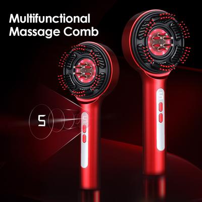 Scalp Applicator LED Display Head Massager Red Light Therapy Hair Massage Comb Hair Regrowth Oil Liquid Applicator Scalp Massage
