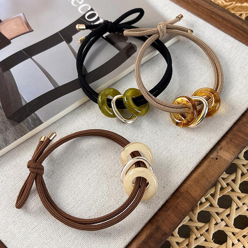 Neues Retro Kreis Stirnband für Frau Mädchen Temperament Haarband Zopfgummi Damenmode Haarschmuck Geschenk