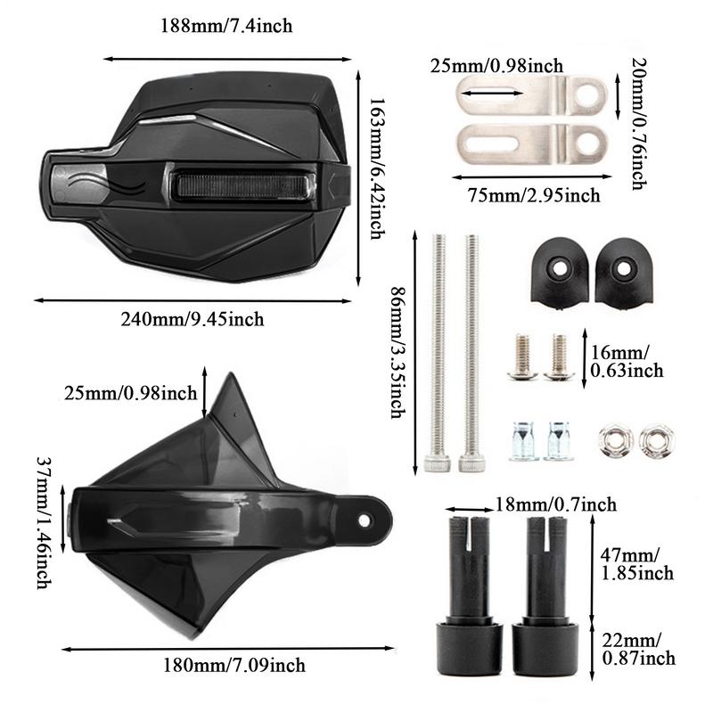 Universal Handguard Hand Shield Protector Windshield Dirt Bike Hand Guards Motorcycle Hand Wind Protector