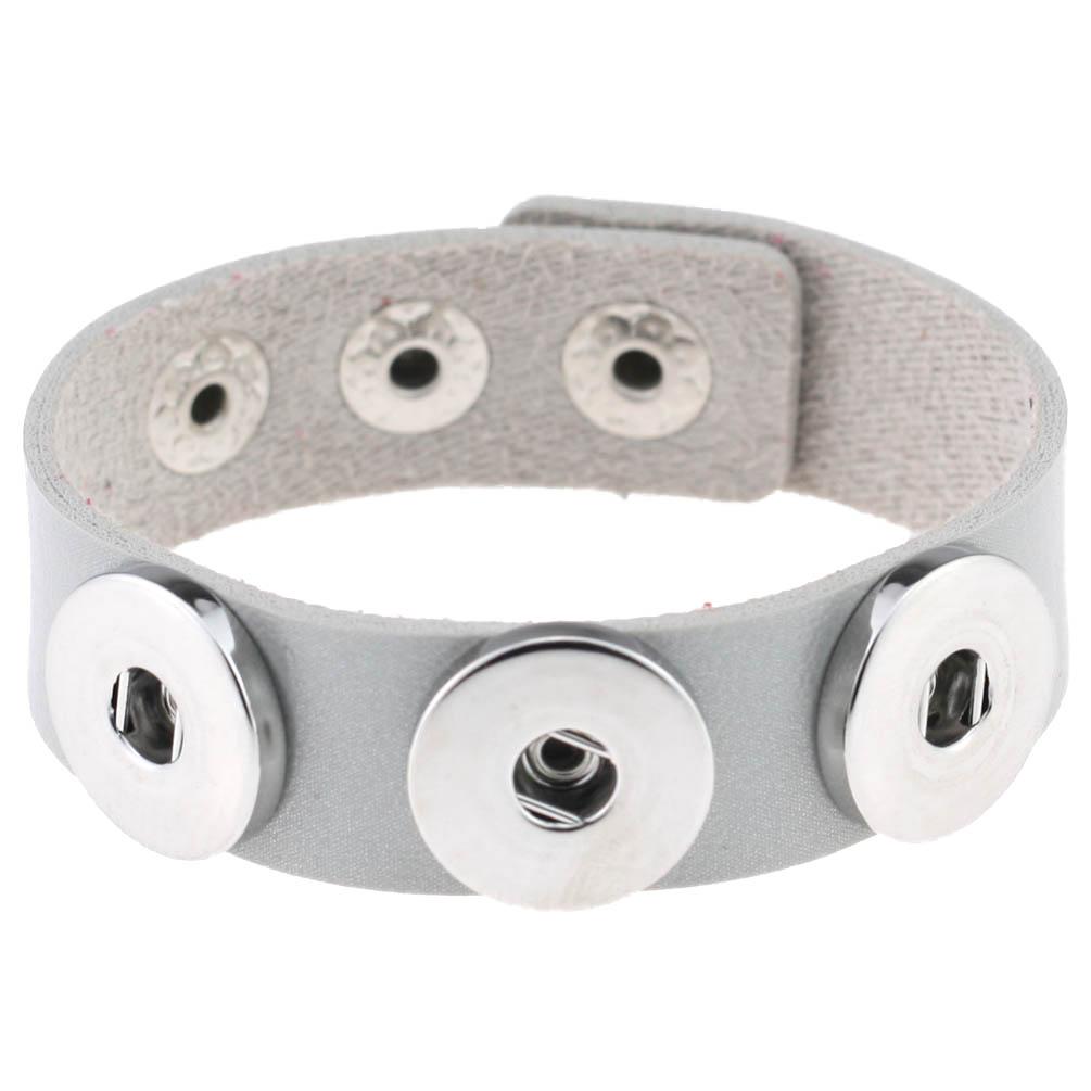 14 Colors Snap Button PU Leather Bracelet Adjustable Wristband for Men Women Gothic Punk Jewelry