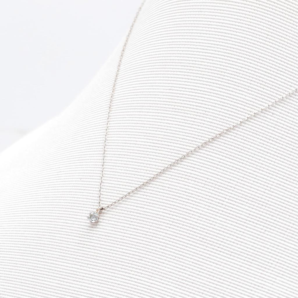 Estelle March Birthstone Aquamarine Platinum Necklace 0452-2472-0019-0000