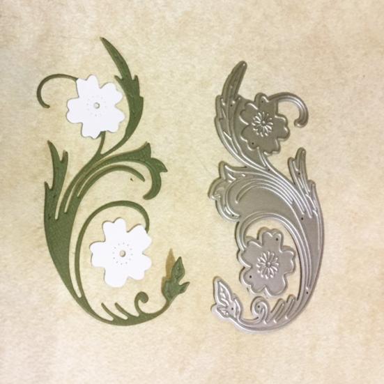 Stampo per stencil in carta per goffratura, fustellatura in metallo con foglie di fiori