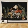 Botanischer Druck Florales Wandbehang Pilz-Wandteppich Vintage Boho Wildblumen Gemüse-Wandteppich Bunte Heimdekoration