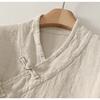 Elegant Vintage Chinese Style Shirt for Women Zen Buddhist Robe, Tea Party Outfit, Long Sleeve Open Cardigan