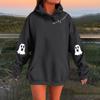 Women's Solid Color Long Sleeve Casual Halloween Print Pullover Hooded Sweatshirt
