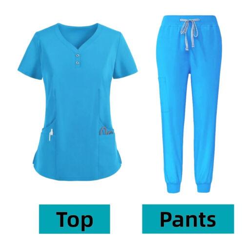 Unisex Medical Uniforms For V-Neck Nurse Scurbs Set Women Hospital Doctor Workwear Oral Dental Surgery Work Uniform Short Sleeve