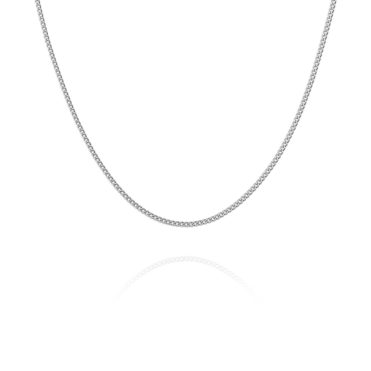

4.C.Homme Plus Silver Necklace (47cm) 112144320927