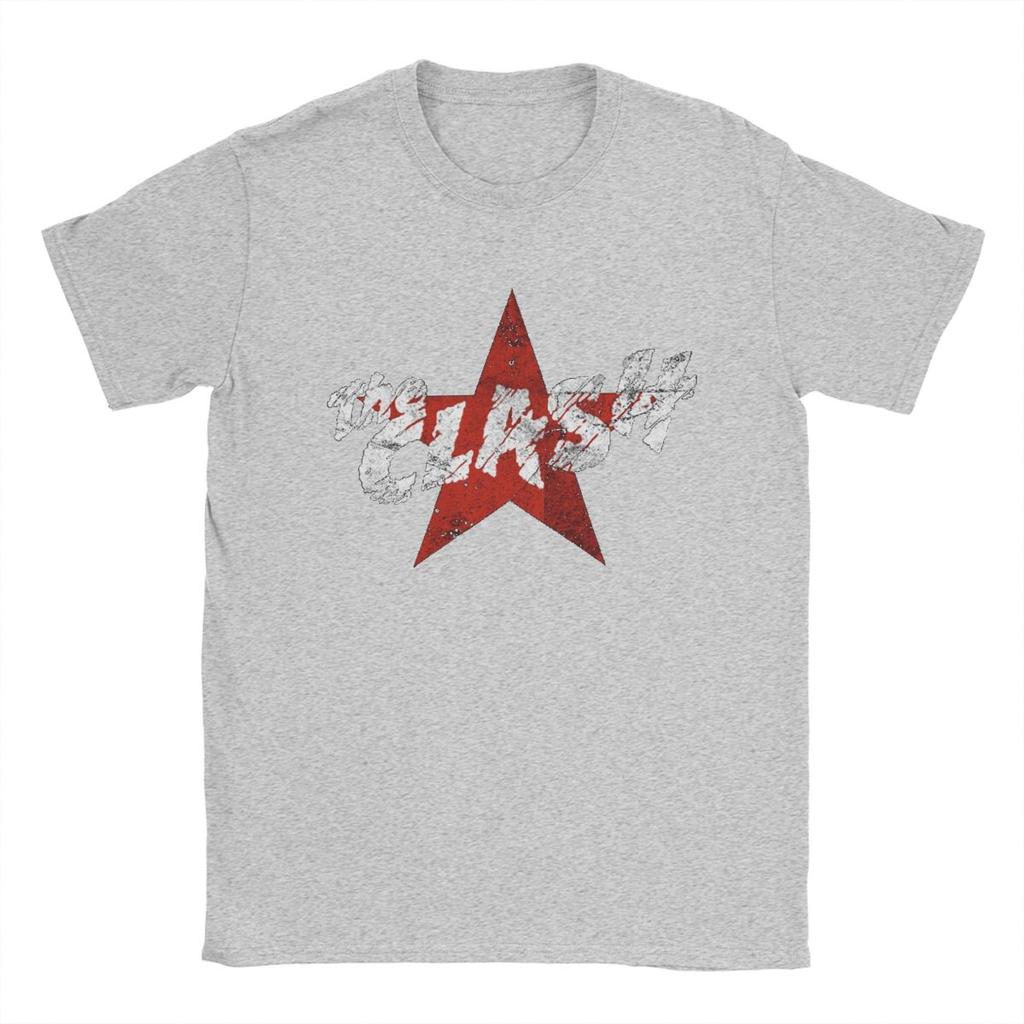 Vintage Tričko The Red Star Clash Pánské Kulatý Výstřih 100% Bavlna Tričko Krátký Rukáv Tričko Nápad na Dárek Topy