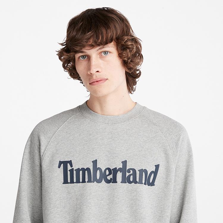 Timberland Casual Fleece Crewneck Sweatshirt Men Tops Medium-Heather-Gray A2JSV-052