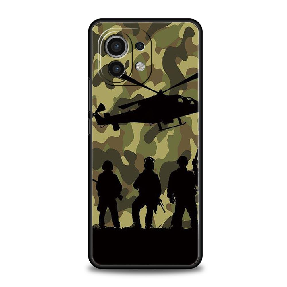 Handyhülle für Xiaomi Mi 15 14 14T 13T 12T Pro 12 13 11 Lite 5G 11T X6 X5 Pro Weiche TPU-Hülle Camouflage Camo Militär Armee