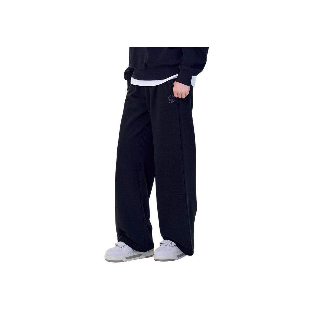 MLB New York Yankees FW25 Solid Color Loose Fit Sports Wide Leg Comfortable Slimming Casual Pants Women Bottoms 3FPTB1054-50BKS
