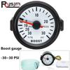 Universal Boost Gauge 2" 52mm Car Meter -30~30 PSI Vacuum Press Meter With Blue LED Backlight For 12V Cars Boost Meter Holder