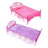Dollhouse Display Model Mini Delicate Plastic Exquisite Furniture Model Single Bed for Kids