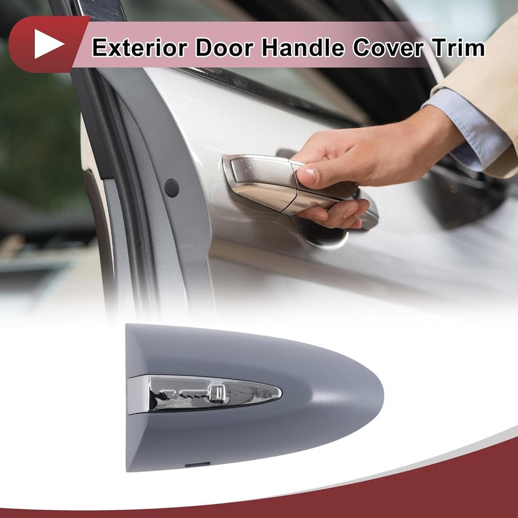 1 Pcs Exterior Door Handle Cover Trim for Jaguar XJ 2010-2019 Door Handle Cover No.C2D32290LML Gray ABS