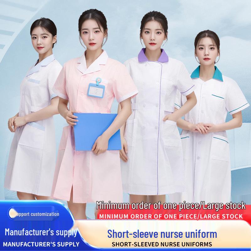 Short Sleeve Nurse & Doctor White Coat Uniform
