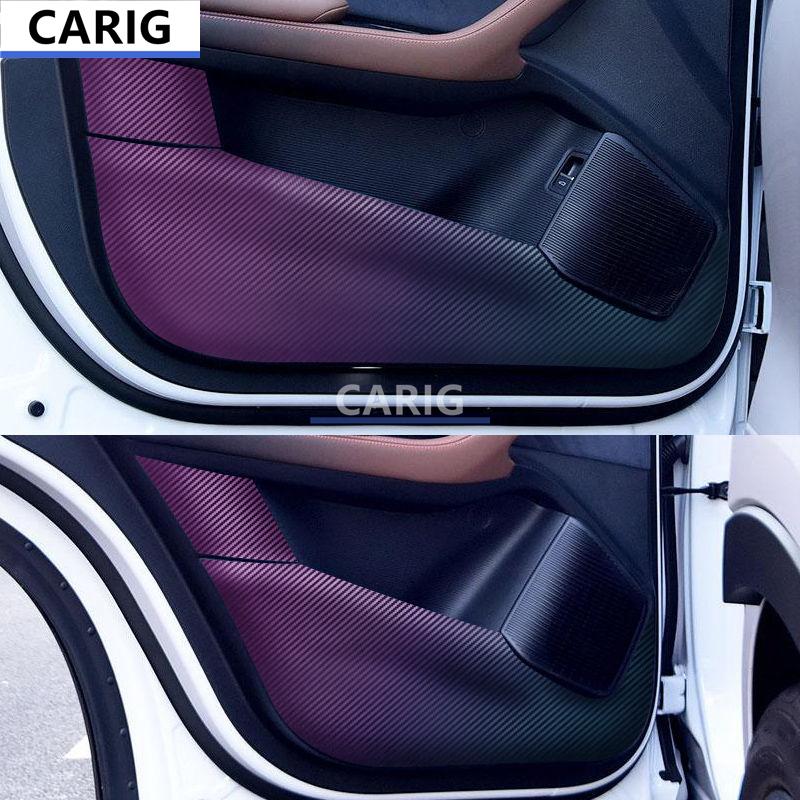 For BYD SONG PLUS 20-21 Door Anti-kick Sticker Modified Carbon Fiber Pattern Interior Car Film Accessories Modification