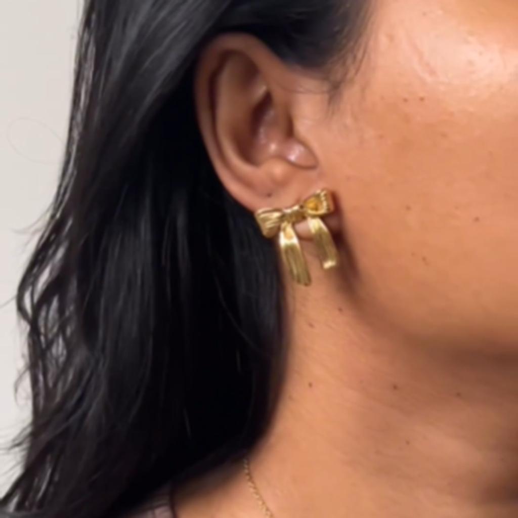 Beliebte Schleifen Minimalistische Ohrringe Einzigartiger Statement Schmuck Geburtstagsfeier Geschenk Wasserdichter Damenschmuck