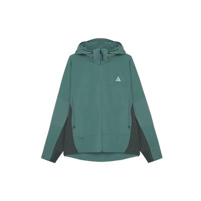 ACG Sun Farer Veste à capuche zippée couleur unie à col montant Homme Vestes Vert vintage DH3104-361