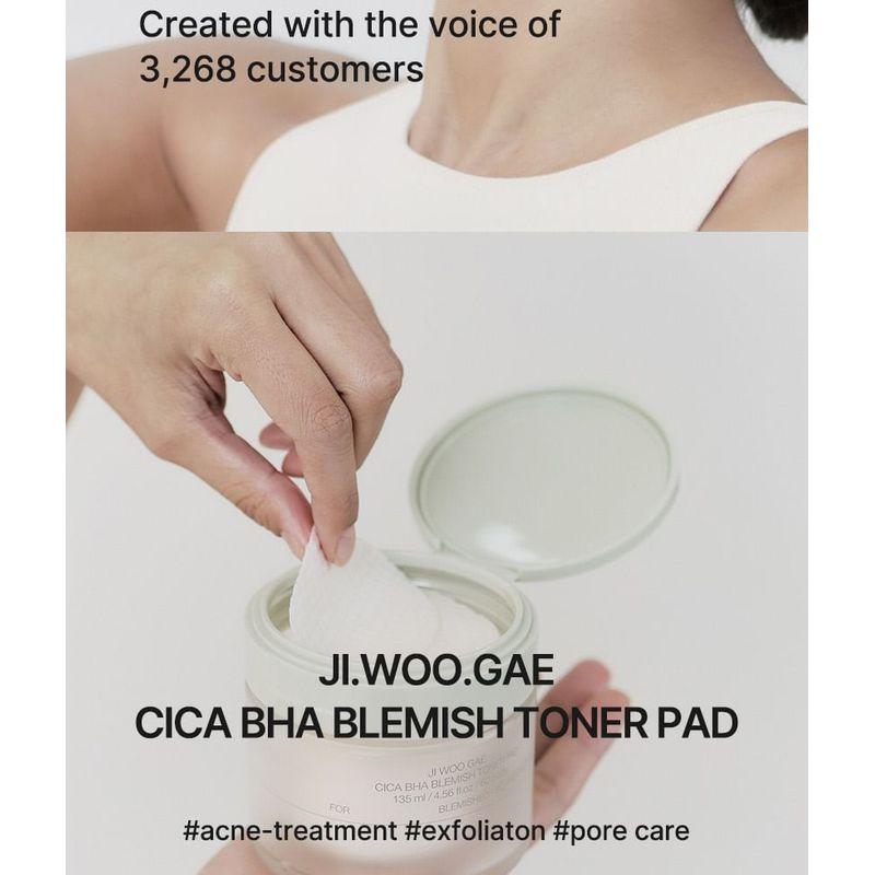 celimax - JIWOOGAE Cica BHA Blemish Toner Pad