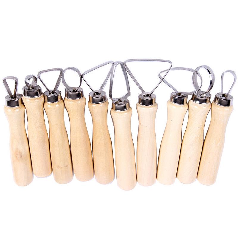 

Набор из 10 предметов для самостоятельной лепки из глины и керамики с ножом с большой головкой для скульптуры и обрезки 10-piece Set