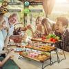 Holzregal Tablett Einfaches abnehmbares Regal Nachmittagstee Westliches Sushi Dessert Obst Mahlzeit Lebensmittel-Organizer Teller