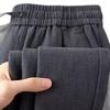 Men's Lightweight Cotton Linen Straight-Leg Sports Pants - Summer Versatile Style for Teens and Adults