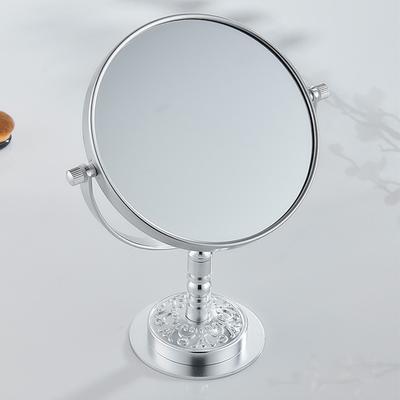 Modern Aluminum Vanity Mirror Dual-Sided 3X Magnifying Desktop Makeup Mirror Stand for Bathroom Black/Silver/Gold Beauty Mirror