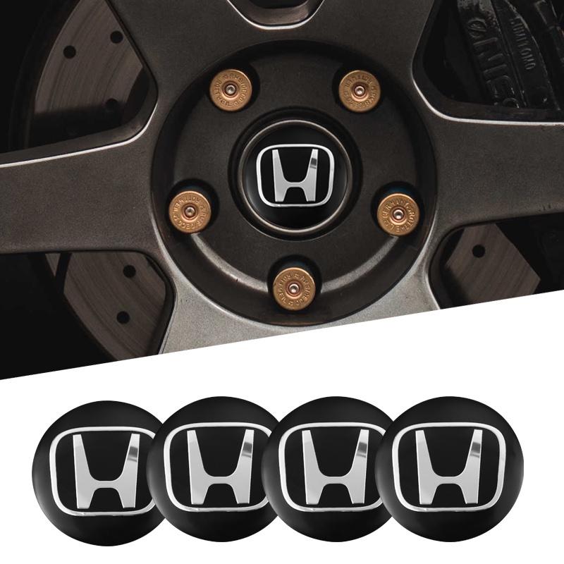 TR1-56MM Car Badge Wheel Center Hub Cap Sticker Tire Rim Cover Sticker Auto Accessories For Honda CITY CIVIC Mugen INSPIRE XR-V CR-V