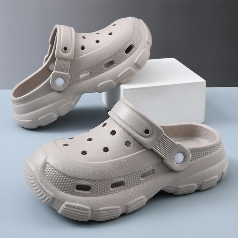 Hole shoes men eva summer wear thick-soled home indoor non-slip summer wear-resistant bag head cool slippers women
