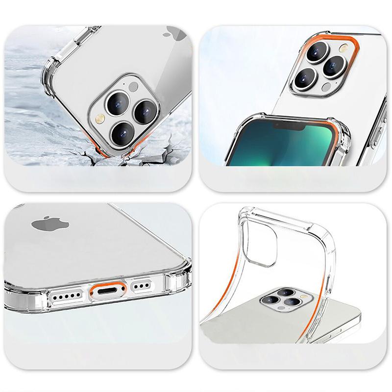 Clear Cell Phone Case for iPhone 15 Pro,TPU Four Corners Reinforced Anti-Fall Cover