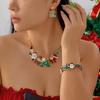 European & American Christmas Gift Set: Santa Claus Necklace, Earrings & Bracelet