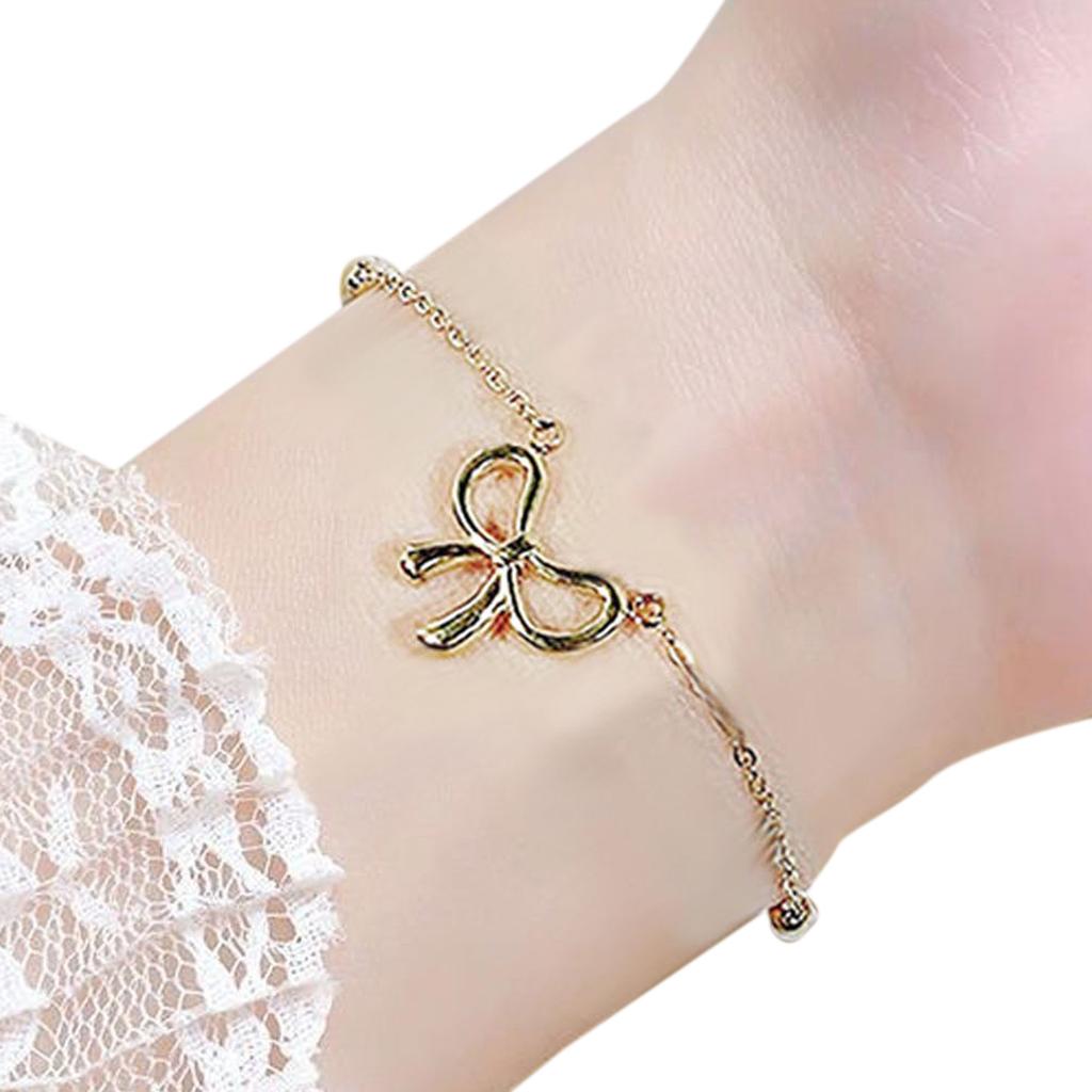 Elegant Bowknot Necklace Titanium Steel Bowknot Pendant Necklaces Butterfly Bow Clavicle Chain Party Jewelry for Women
